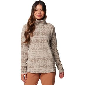 Columbia Women's Glacial IV Print Half Zip, Safari Stippled Stripe, X-Small