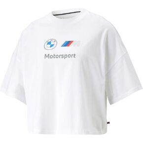PUMA Women's Standard BMW MMS Statement Cropped Tee Crppd, White