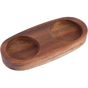 صينية مطحنة الملح والفلفل، (القطر الداخلي 2.25 بوصة) حامل مطحنة فلفل من خشب السنط وتخزين يناسب العديد من المطاحن والهزازات، وإكسسوارات المطبخ in Kuwait