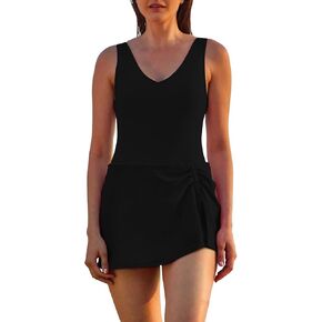 Ormark One Piece Swimdress Swimsuits for Women Tummy Control One Piece Swimsuit with Skirt Modest Swimwear Bathing Suits