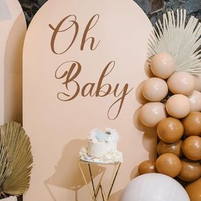 ملصق حائط Oh Baby، ملصق حائط Oh Baby، علامة ملصقة لحفلات استحمام الطفل، ديكورات حفلات تكشف عن الجنس، ملصقات فينيل لتزيين حفلات الأطفال لخلفية الحفلات.
