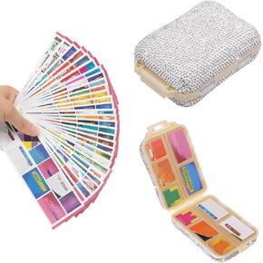 Pill Travel Case with Labels Bling Portable Pill Container Mini Pill Box for Purse Small Medicine Organizer Holder for Supplement Vitamin Medication Women (Pink & 300 Labels)