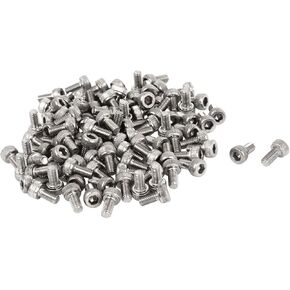 uxcell M3x6mm 0.5mm Pitch Bolts Hex Socket Cap Knurl Head Screws 100pcs