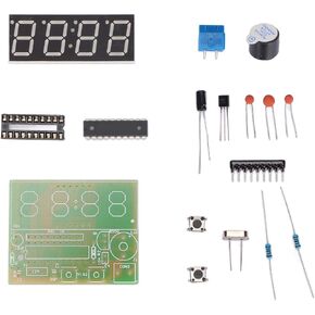 Digital Clock Kits 2 Way Alarm Clock 4 Digit Electronic Clock Set Electronic Soldering Clock Kits DIY Alarm Clock Kit