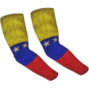 Cute Venezuela Flag Arm Sleeves Flag Sports Sun Cooling Arm Sleeve for Women Men Cycling, Hiking, Running