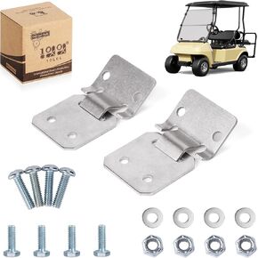 10L0L Golf Cart Seat Hinge Set for 1979-Up Club Car DS Gas/Electric DS Seat Cushion Buckle Plate OEM# 1011652 1012412 - Male + Female (2 SET)
