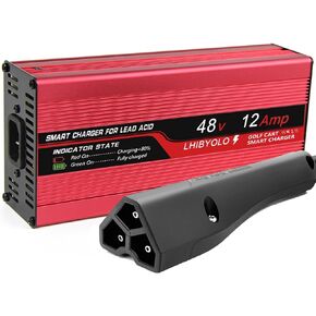 48V Golf Carts Battery Charger for 12 AMP EZGO RXV & TXT, 6-8 Hours Full Charger, Club Car Charger 48 Volt,with 2008-Present EZGO RXV & 2014-Present TXT