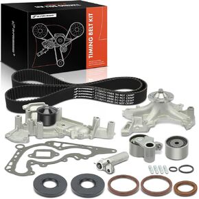 A-Premium Engine Timing Belt Kit + Water Pump W/Tensioner Compatible with Toyota Tundra 2000-2009, 4Runner 2003-2009, Sequoia, Land Cruiser & Lexus GX470, GS400, GS430, LS400, LS430, SC400, SC430