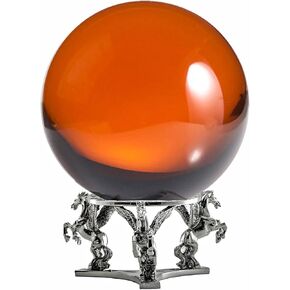 Amlong Crystal Purple Crystal Ball 130mm (5 inch) Including Silver Pegasus Stand