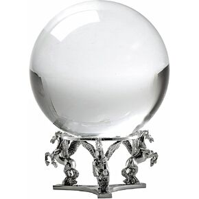 Amlong Crystal Purple Crystal Ball 130mm (5 inch) Including Silver Pegasus Stand