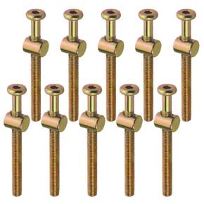 10 Set M6 x 65MM Crib Screws with Nuts Crib Bolts Replacement Socket Head Screws for Furniture Beds Chairs