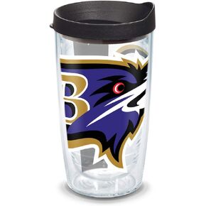 Tervis NFL Baltimore Ravens Colossal Tumbler with Wrap and Black Lid, 1 Count (Pack of 1), Classic