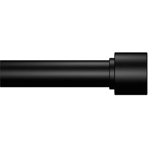 Joydeco Modern Curtain Rods for Windows 66 to120 Decoractive Adjustable Window Rods Black Blackout curtain Rods for Bedroom Living Room kitchen (Black,32"-120")