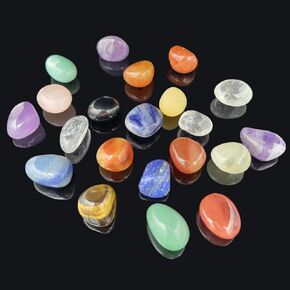 3Sets(21Pcs) 7 Chakra Stones Energy Crystals Tumbled Polished Healing Crystals for Chakra Balancing,Jewelry Making,Home Feng Shui Decorations