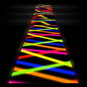 Haull 118 x 39 Inch Neon Light up Dance Floor Neon Party Decorations Blacklight Rug Glow in The Dark UV Reactive Fluorescent for Christmas Halloween Birthday Wedding Party Favors (Paint Splatter)