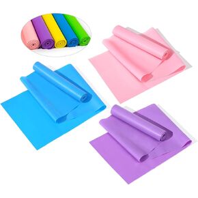Resistance Band Set Elastic Exercise Bands Non-Latex Workout Bands for Physical Therapy, Pilates and Yoga 3 PCS of Random Color