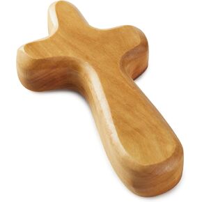 Hallmark Boxed Holy Land Olive Wood Comfort Cross, 4.3"