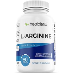 L-Arginine Plus: Calcium, Niacin, L-Arginine Blend, L-Citrulline Complex & Beta Alanine - 60 Capsules