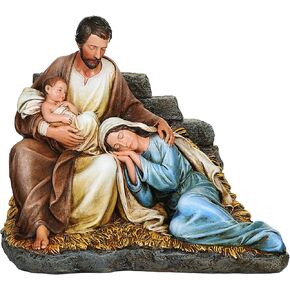 Joseph's Studio by Roman - Holy Family with Sleeping Mary Figure, Christmas Collection, 6.7" H, Resin, Decorative, Religious Gift, Home Decor, Durable, Long Lasting, Gift Boxed in Kuwait