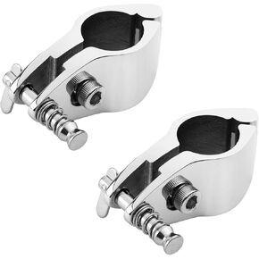 CHANGE MOORE Marine Yacht Boat Bimini Top Hinged 2 Pcs Jaw Slide with Pin & Cam Clamp Pipe Clamp Boat Hardware
