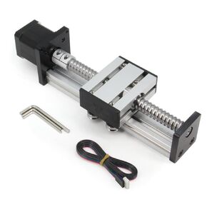 150mm Effective Stroke Length Linear Rail Guide Ballscrew SFU1605 with Nema 17 Stepper Motor for CNC Router Machine Parts X Y Z Linear Stage Actuator (Size:150mm)