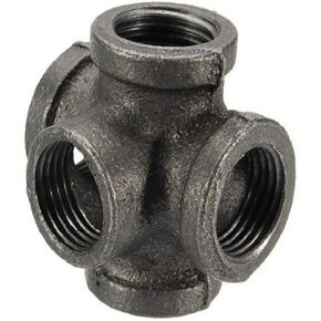 3/4 "5 طريقة تركيب الأنابيب الحديد القابل للطرق منفذ أسود عبر موصل أنبوب الإناث (3/4 بوصة)