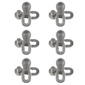 Haidong-11 Speed Bicycle Chain Connector Bicycle Missing Link Mountain Bike Chain Connector Bicycle Link Bicycle Chain Repair kit can be Used Repeatedly-6 Pairs(11 Speed Silver)