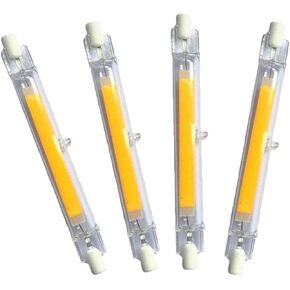 118mm 20W R7S LED Bulb 200W Halogen Equivalent 118mm J-Type High Brightness 20W 120V R7S Base 6000K Daylight White J Type T3 118mm Double Ended Flood Light 360°Beam Angle, Pack of 4