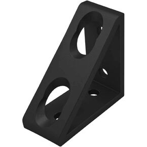 8020, 4336, 15 Series, 4 Hole Aluminum Inside Corner Gusset L Bracket for 80/20 Extruded Aluminum Extrusion Heavy Duty Angle Bracket (Clear Anodize, 10)