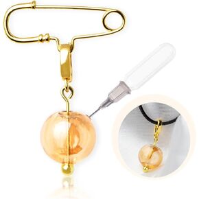 925 Gold Plated Sterling Silver Glass Ball Brooch with Aromatherapy Essential Oil Perfume Diffuser Jewelry Locket Pendant Necklace Diffuser Jewelry for Mom for Women Girls