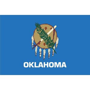 2-Pack Oklahoma State Flag Decal Sticker | 5-Inches by 3-Inches | Premium Quality Vinyl | PD342