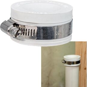 Fernco QC-101W 1.5-in. Qwik Cap Flexible PVC Pipe Cap Drain Waste and Vent, White