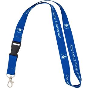 Desert Cactus Central Connecticut State University Lanyard CCSU Blue Devils Car Keys ID Badge Holder Keychain Detachable Breakaway Snap Buckle (Blue)