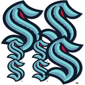 Desert Cactus Seattle Kraken Team NHL National Hockey League Sticker Vinyl Decal Laptop Water Bottle Car Scrapbook (Type 3 - Main Logo)