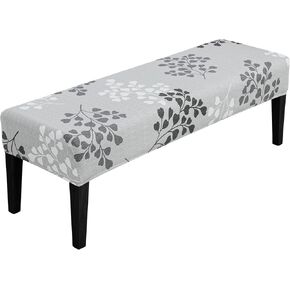 SPRINGRICO Stretch Dining Bench Cover, Removable Bench Slipcover Washable Bench Seat Protector Rectangle Bench Cover for Dining Room, Living Room, Bedroom, Kitchen (S2-Beige)