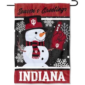 Indiana Hoosiers Holiday Winter Snow Garden Banner Flag