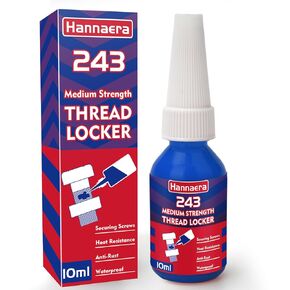 Threadlocker Blue 243, Medium Strength Thread Lock, Lock & Seal Nuts Bolts Fasteners and Metals, Stable and Anti-Rust(10ml)
