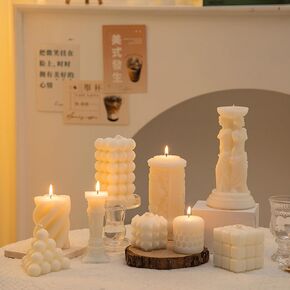 Polyhedral Venus Statue Scented Candle,250G Roman Goddess Pillar Aesthetics Aroma Soy Wax Decorative Candle for Table Photo Prop Birthday Gift,Prefect for Meditation Stress Relief Mood Boosting