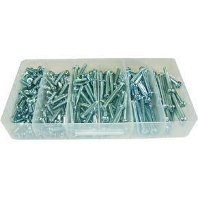 L.H. Dottie 1032PS Machine Screw Kit, Round Head, 10-32 TPI by 1/2-Inch to 2-Inch Length