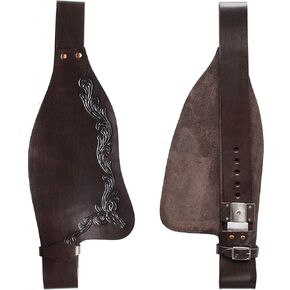 Horse Western Adult Tooled Genuine Leather Replacement Saddle Fenders 5225