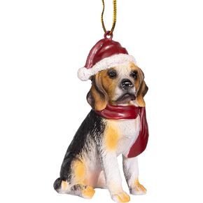 Design Toscano Labrador Retriever Holiday Dog Christmas Tree Ornament Xmas Decorations, 3 Inch, Black LAB