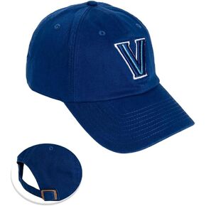 Desert Cactus Villanova University Baseball Hat VU Wildcats Brimmed Embroirderd Hats Cap Adjustable Cloth Strap Adult (Style A1) Blue