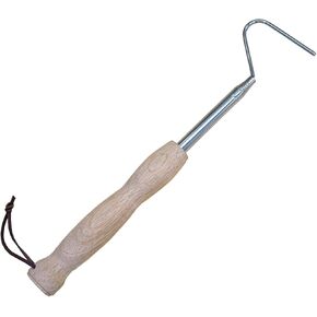 55 inchs Collapsible Snake Hook,Non-Rotatable,Telescopic Rods Designed with 2 Grooves,Sturdy Stainless Steel Hook,Snake Tool Hook,Bigger Wooden Handle