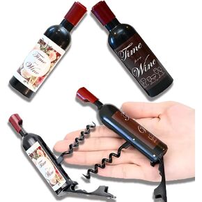 Wine Opener, Bottle Opener, Corkscrew Wine Bottle Opener, 2 pack Manual Beer Bottle Opener, Fridge Magnet Beer Opener and Wine Opener Gift, Bottle Opener for Waiters and Kitchen utensils