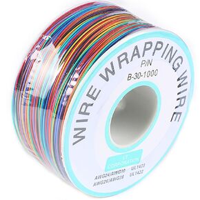 8-Color Electronic Wire DM-30-1000 Wire Wrapping Wire 30 AWG Single Core Wire Circuit Board OK Wire 30 Gauge 250M Tinned Copper Solid Cable P/N PCB