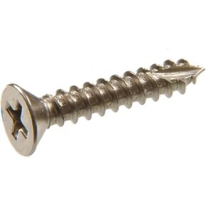 45448 9-Inch x 1-1/4-Inch Flat Phillips Wood Screw, Satin Nickel, 15-Pack