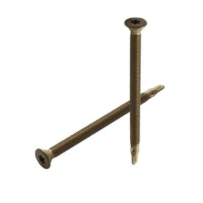 #14 x 4" Reamer Head Self-Drilling Wood to Metal Screws （25 Pcs） Tek Torx/Star T-30 Torx Screw Head Tek Screws for Flatbeds, Trailers, or Where Fastening Wood to Steel
