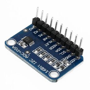 YWBL-WH Analog to Digital ADC Module 16-Bit ADS1115 I2C 4-Channel ADC Development Board Analog to Digital Converter Module, Electronic Components