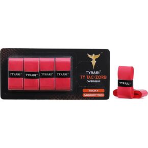 Ty Tac-Zorb Premier Overgrips - The Synergy of Superior Grip, Comfort, Durability, and Performance. Ideal for Tennis, Pickleball, Badminton, Paddle, Squash and More - Pack of 4