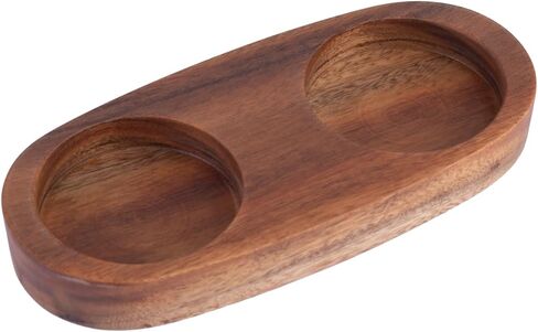 صينية مطحنة الملح والفلفل، (القطر الداخلي 2.25 بوصة) حامل مطحنة فلفل من خشب السنط وتخزين يناسب العديد من المطاحن والهزازات، وإكسسوارات المطبخ in Kuwait